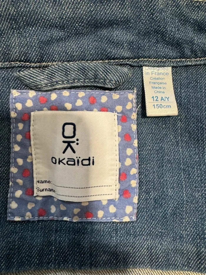 Veste en jeans Okaïdi fille 12 ans bleu marine - photo numéro 5