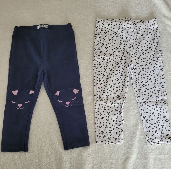 Lot 2 pantalons fille 24 mois