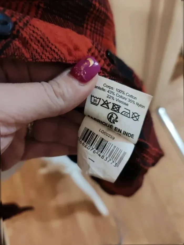 Chemise robe à carreaux Lola Paris taille 40 - photo numéro 9
