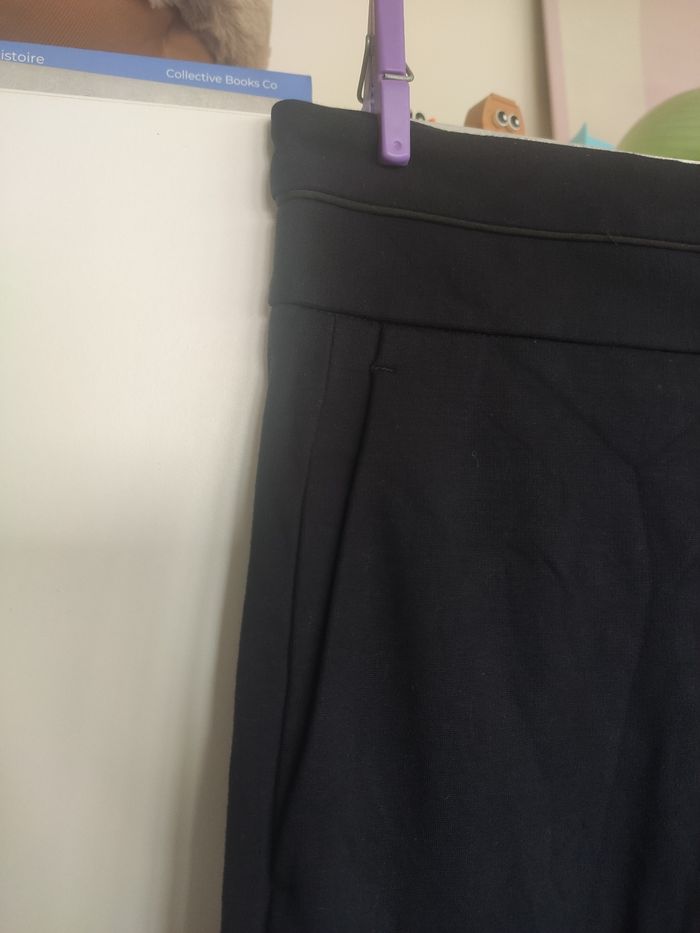 Sandro pantalon marine taille haute 36 - photo numéro 3