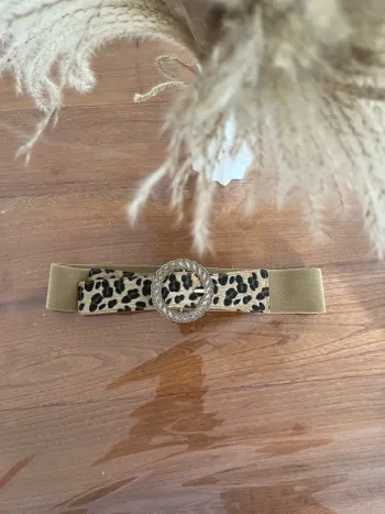 Ceinture dorée léopard