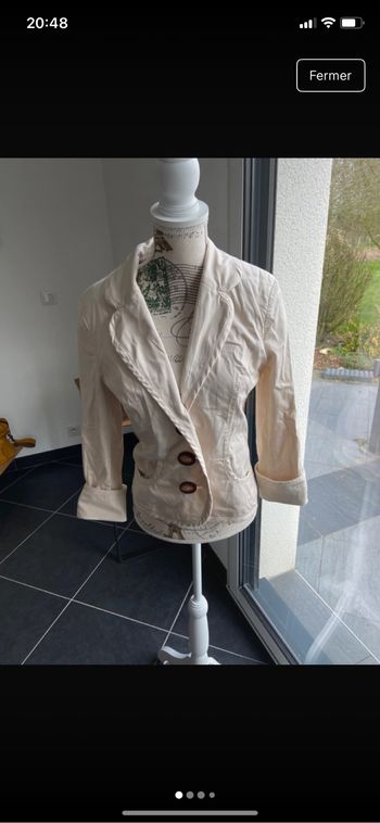 Veste femme beige taille 1 de marque Morgan