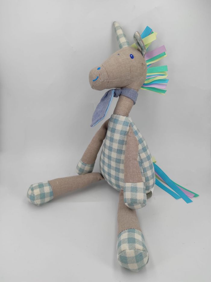 Peluche Licorne en lin Gries Deco Company