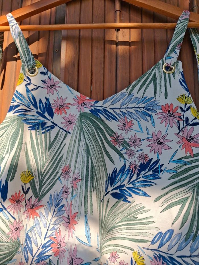 Débardeur fluide Promod motifs tropicaux - photo numéro 2