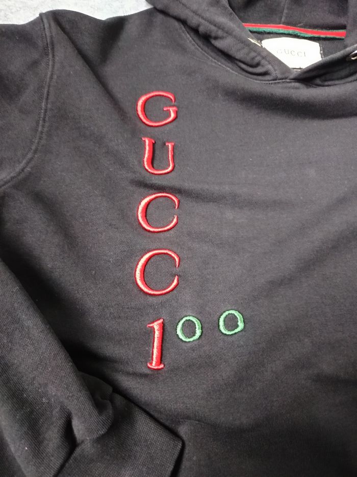 Sweat à capuche noir Gucci taille XL - photo numéro 2