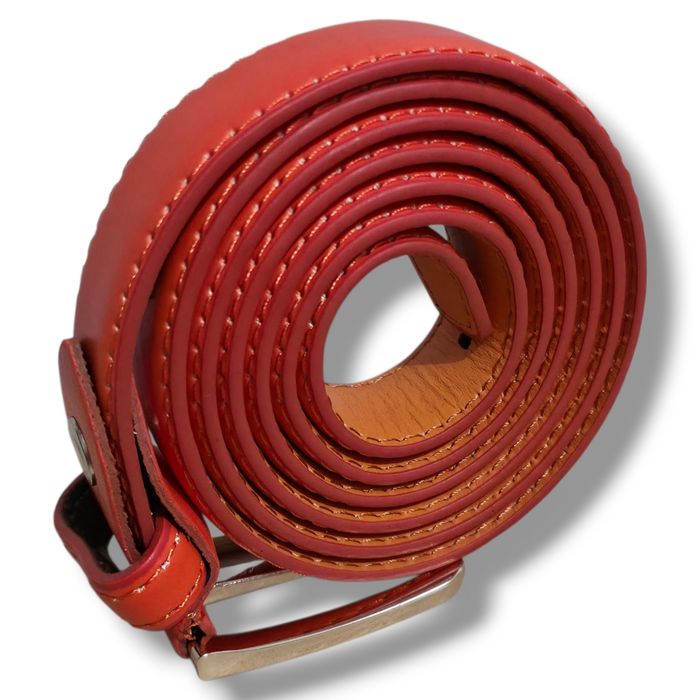 Ceinture cuir synthétique - Orange taille 115 - photo numéro 7