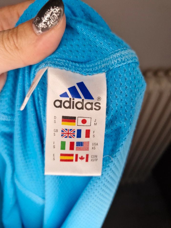Polo Adidas bleu turquoise - photo numéro 5