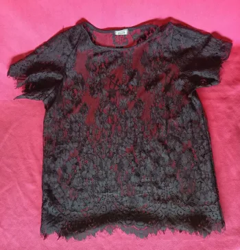 Haut dentelle Manches courtes Marque Pimkie (A187)