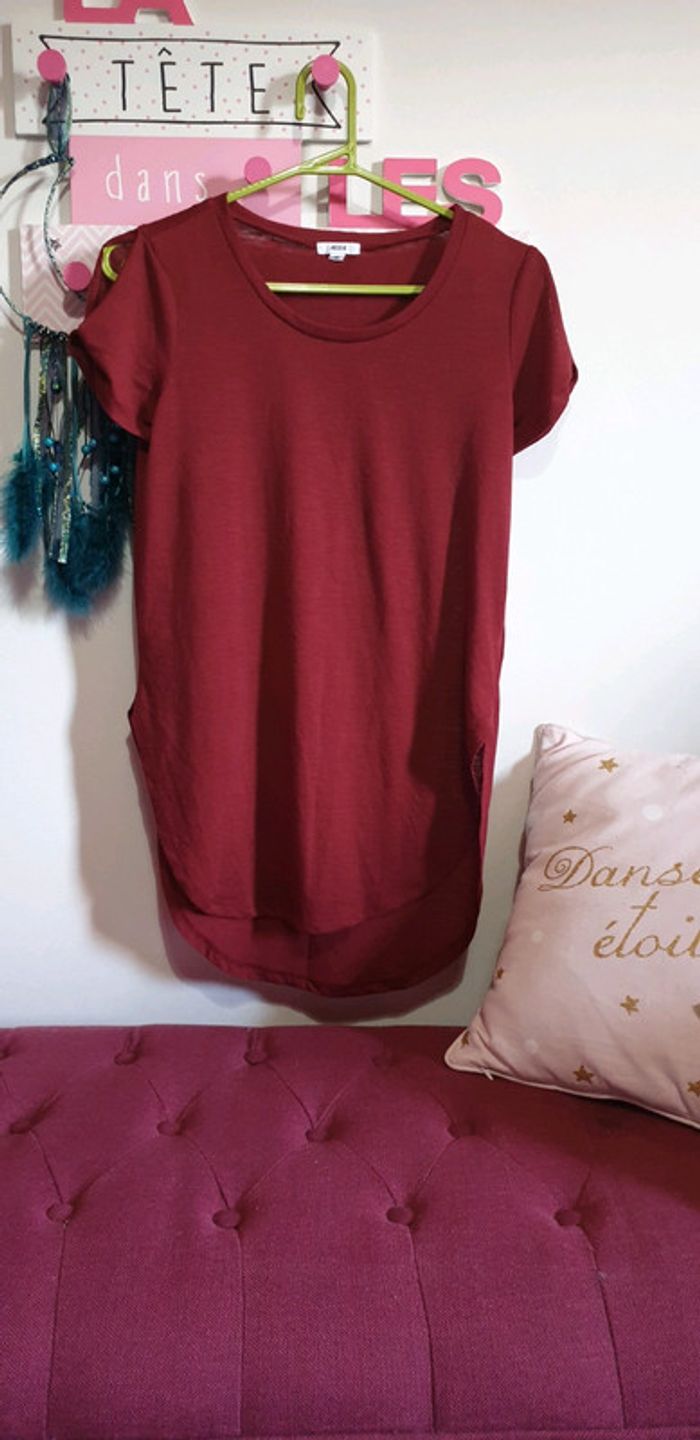 T-shirt Bordeau - photo numéro 4