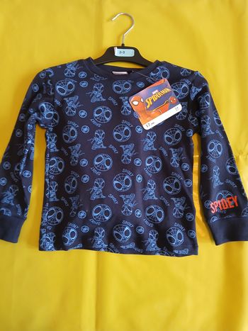 ensemble pyjamas garcon en coton spiderman 3/4 ans 