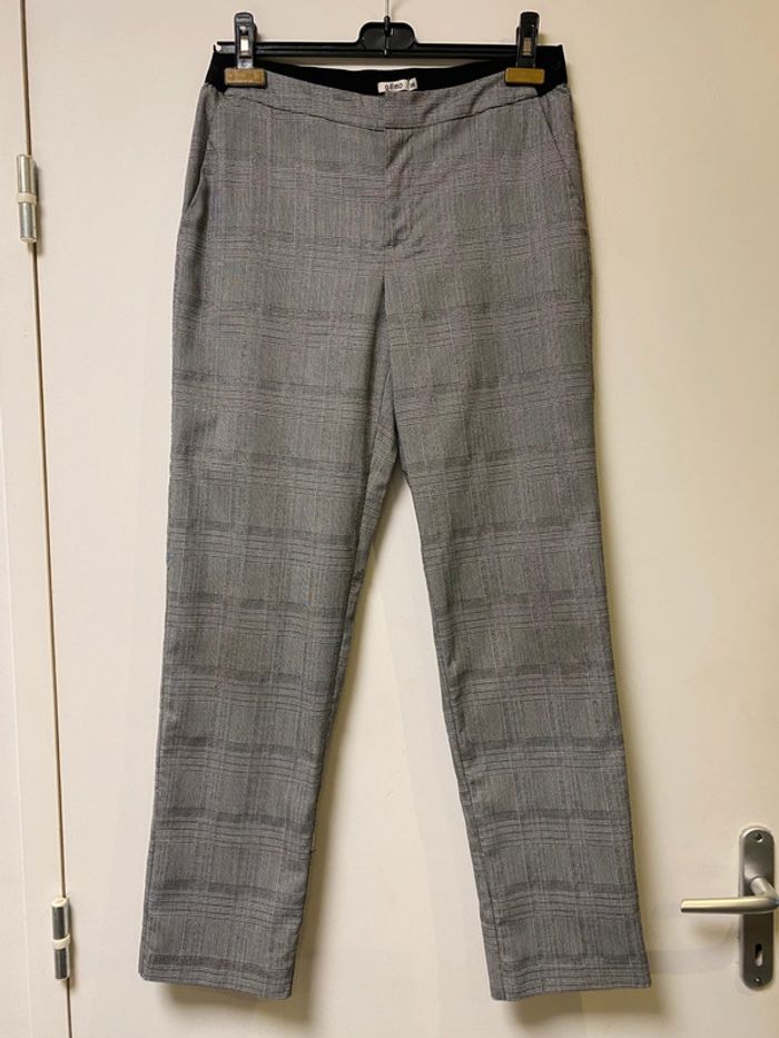Joli pantalon gris Prince de Galle taille élastique Gémo taille 36