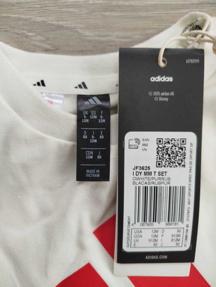 Ensemble adidas Mickey 9-12 mois 80 cm neuf - photo numéro 4