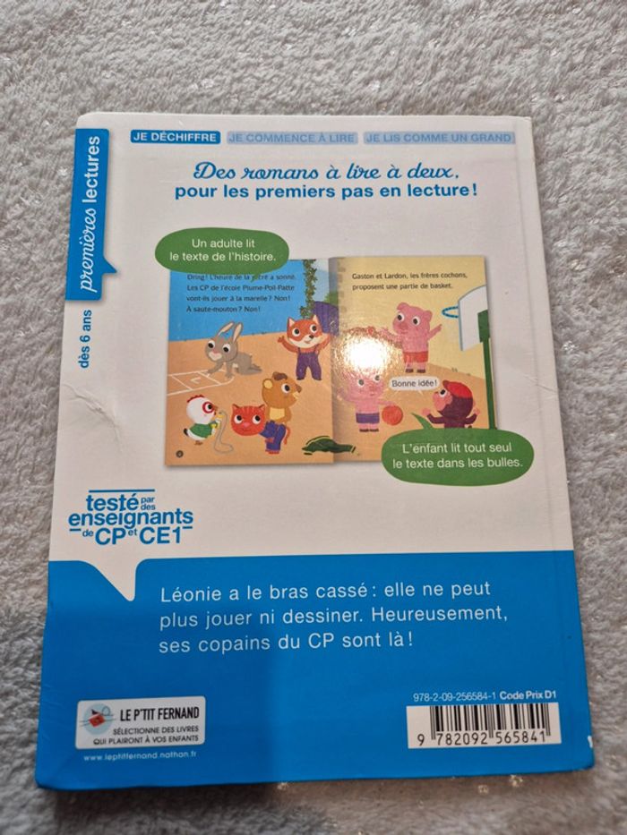 Livre les copains du CP des bisous sur mon plâtre - photo numéro 2