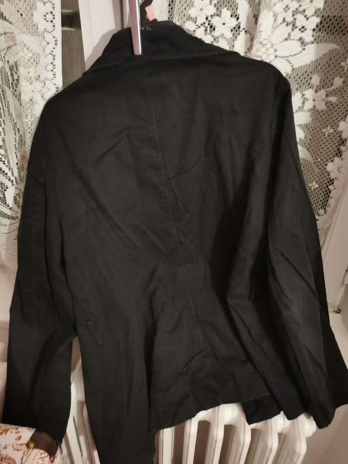 Veste/manteau noir à boutons (2 rangées) - photo numéro 2