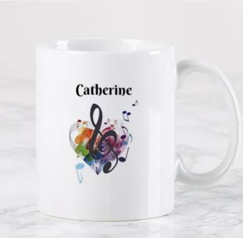 Mug note de musique personnalisé