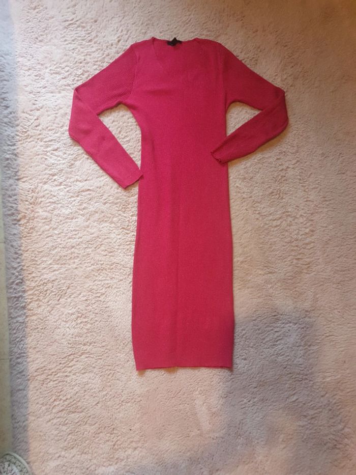 Robe longue Rose légèrement pailleté. - photo numéro 2