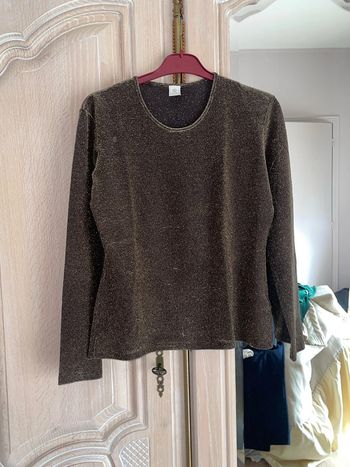 Blouse, haut à manche longue pailletée