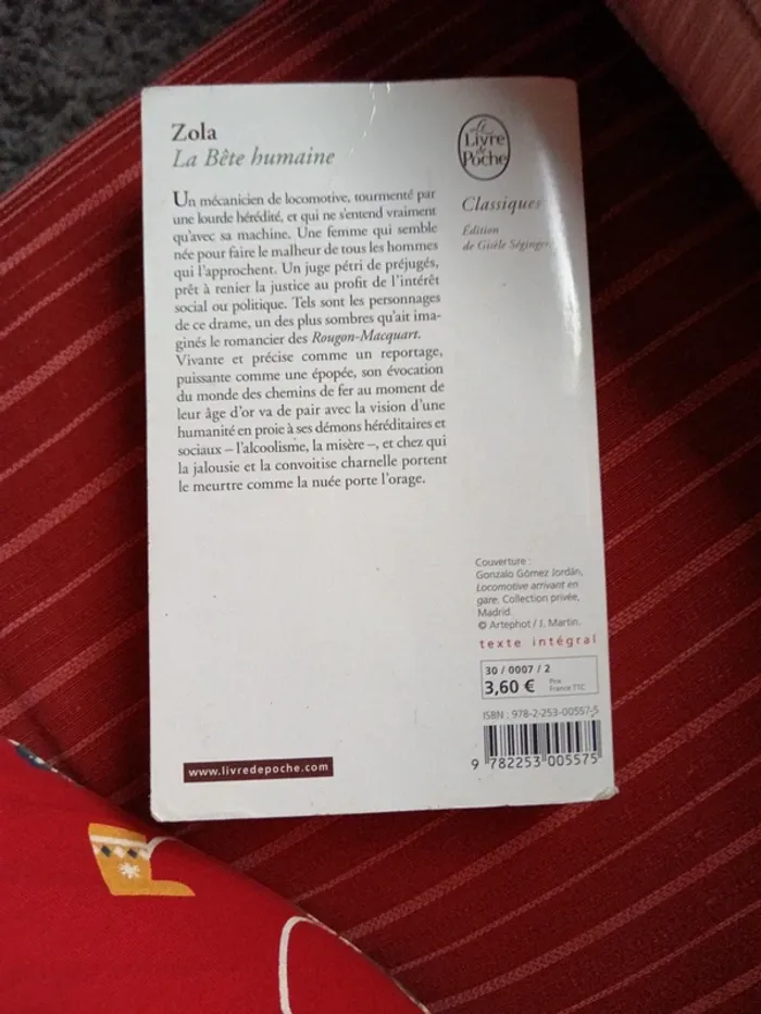 Livre d'Emile Zola " La Bête humaine" - photo numéro 2