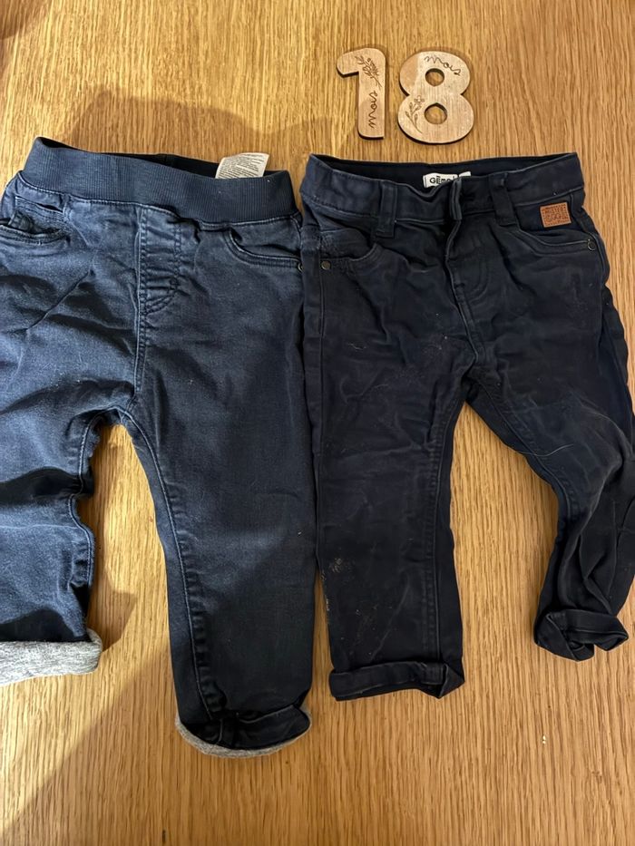 Lot 5 pantalons / jeans 18 mois - photo numéro 3