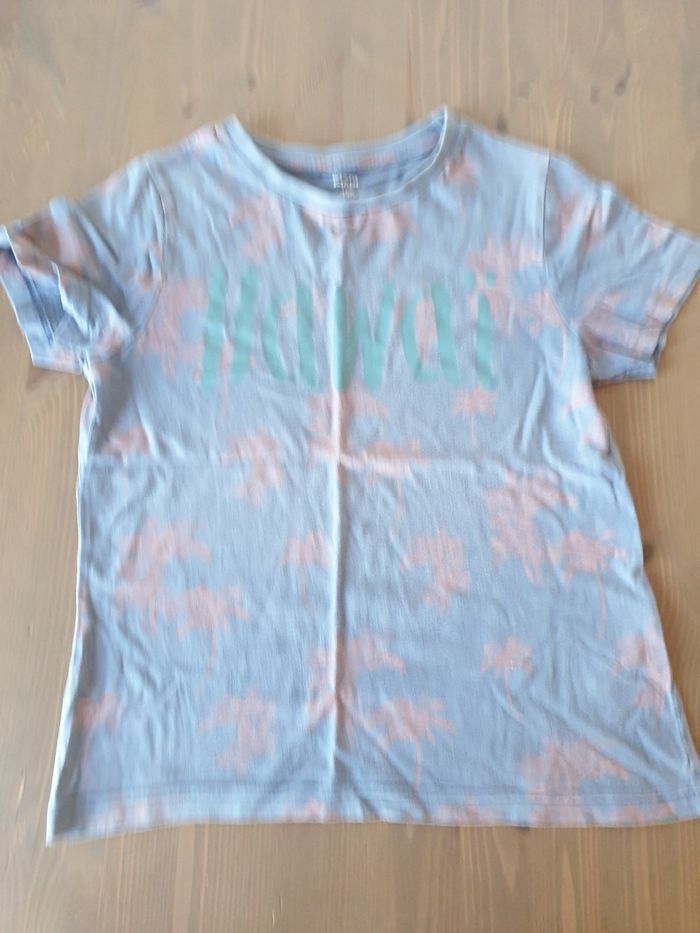 tshirt 10 ans Hawaï palmiers Kiabi