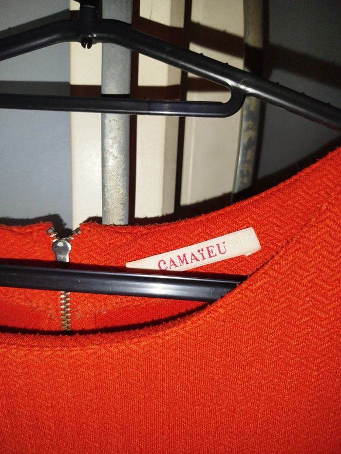 Top retro rouge vif - photo numéro 2