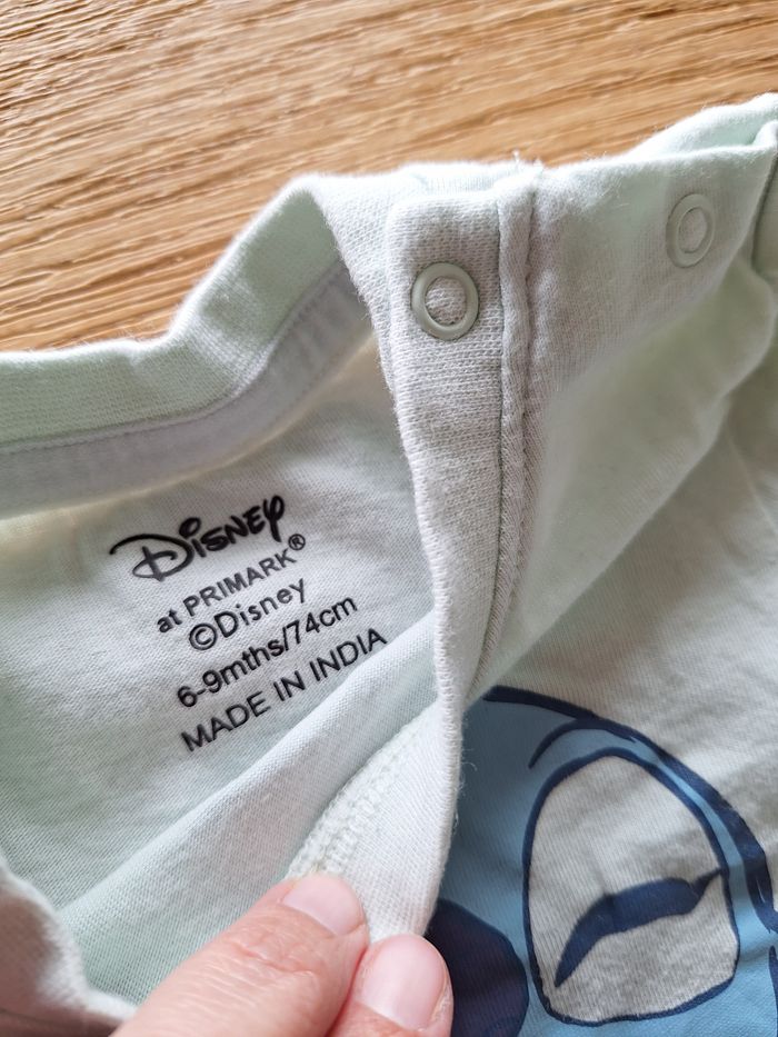 Tee shirt manches courtes Disney "stitch et scrump" bébé mixte 6-9 mois Primark - photo numéro 3