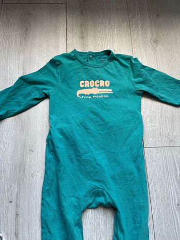 Pyjama vert/turquoise Kiabi 12 mois