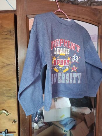 sweat shirt gris 10 ans