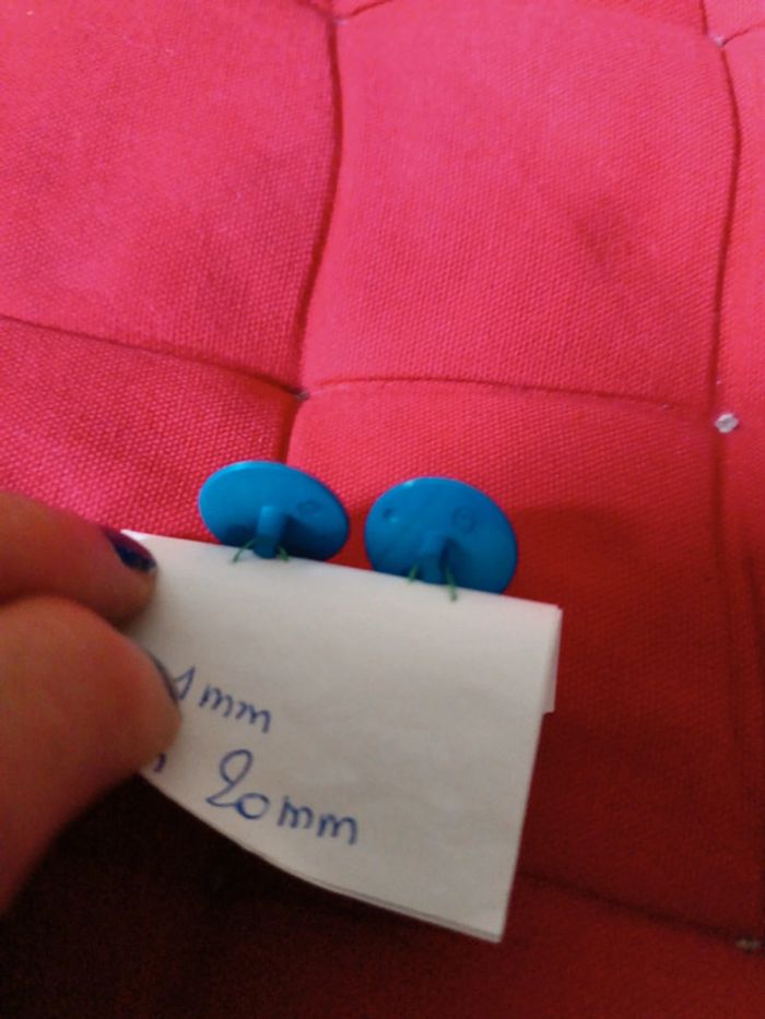 Lot 2 boutons bleus - photo numéro 2