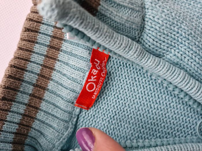 Pull zippé 102 cm Okaou – La Redoute Bleu clair - photo numéro 5