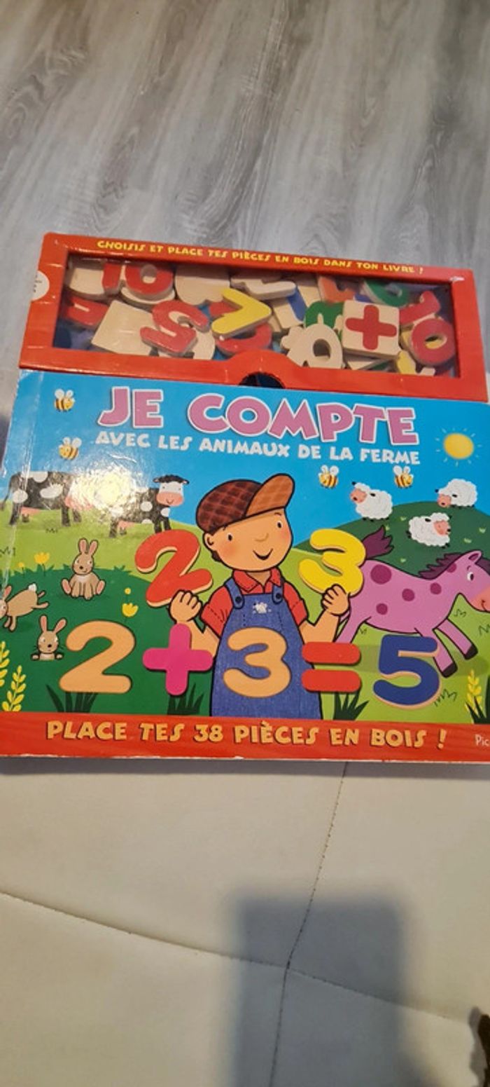 Livre puzzle découverte avec pièces en bois