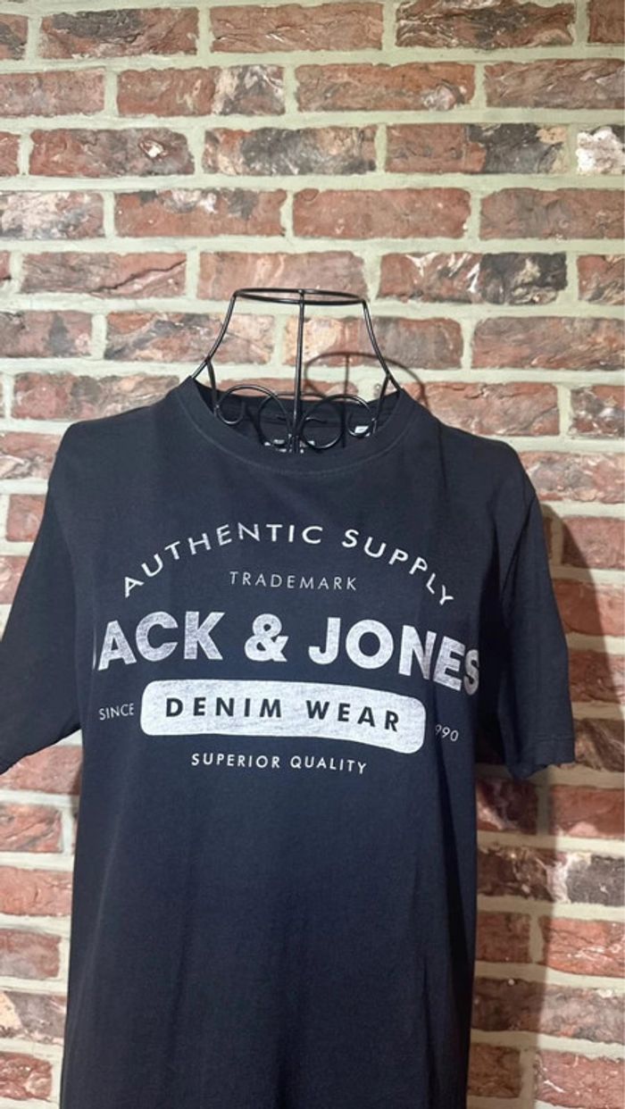 T-shirt noir Jack and Jones Taille S / 36 - photo numéro 3