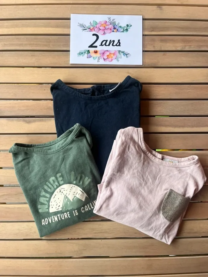 Lot teeshirt 2 ans