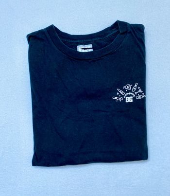 Teeshirt DC Shoes 12 ans noir motif blanc