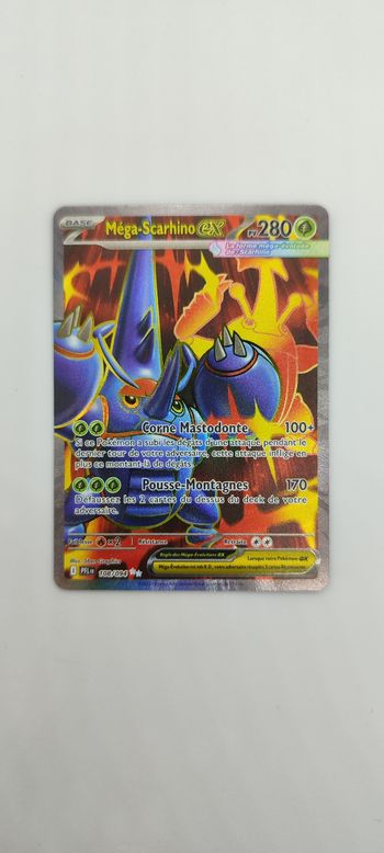 Carte pokémon méga scarhino ex 108/094