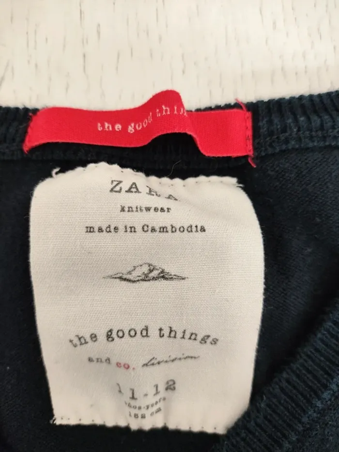 💙 Pull col en V Zara - Bleu marine - 11/12 ans - Bon état - photo numéro 5