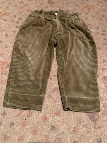 pantalon velours kaki 2 ans