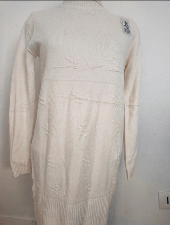 Robe pull col roulé blanc cassé TU - photo numéro 4