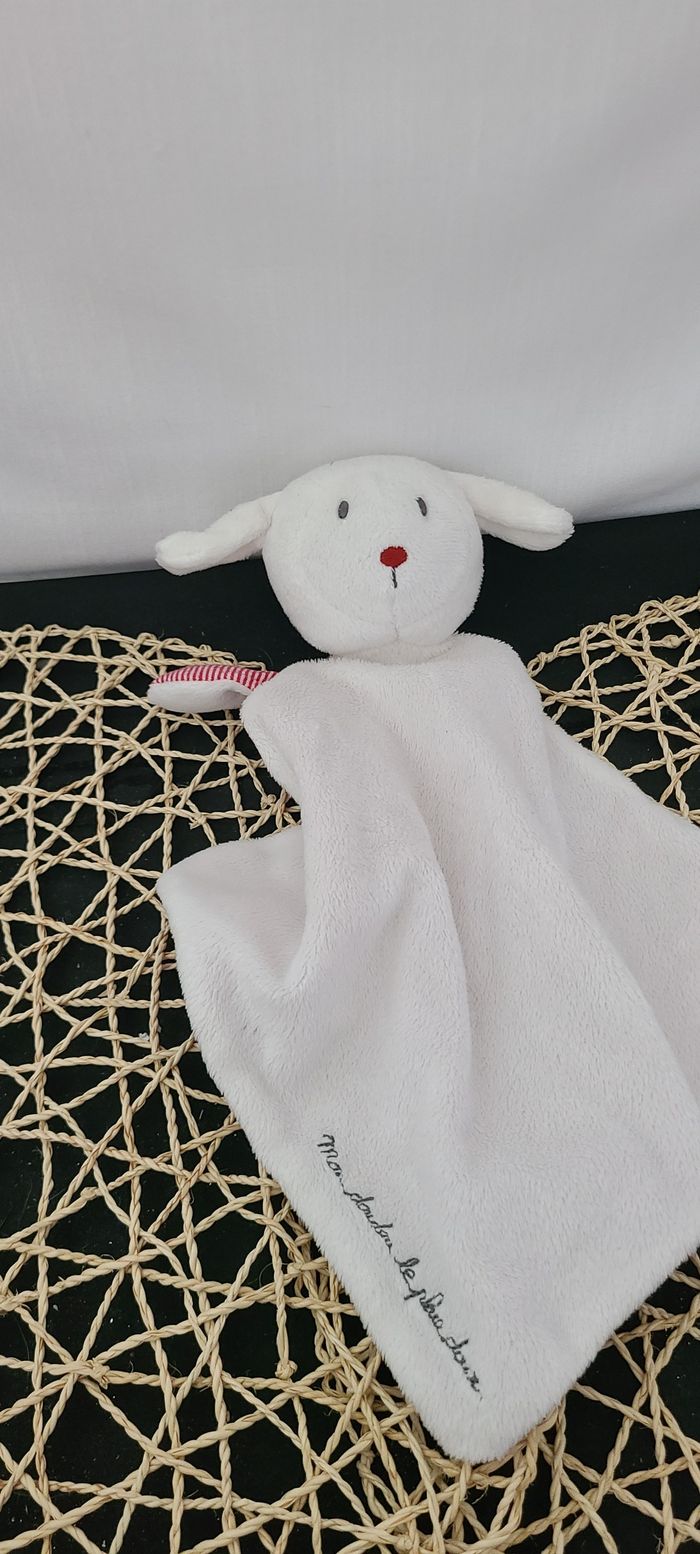 doudou mouton mon doudou le plus doux sergent major blanc rouge rayures