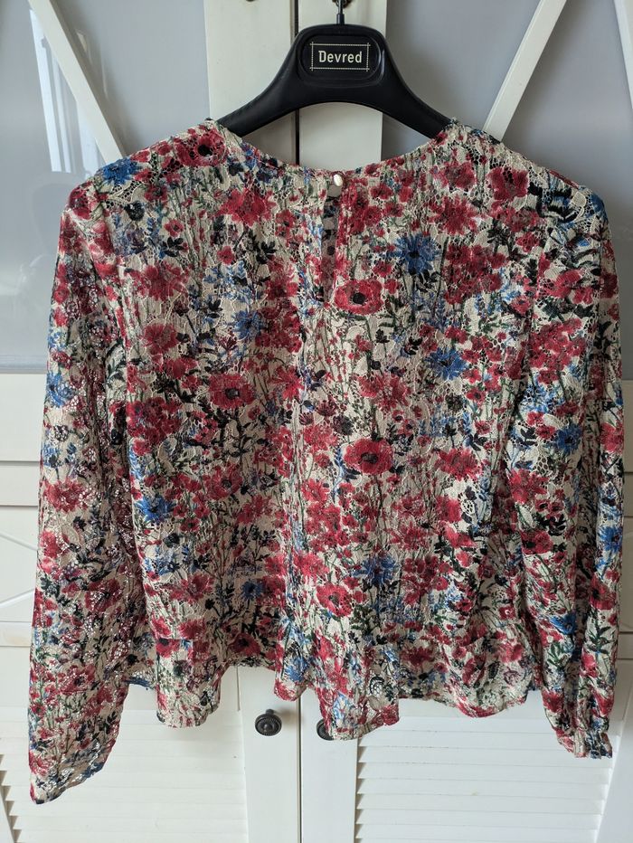 Blouse transparente à fleurs - photo numéro 3