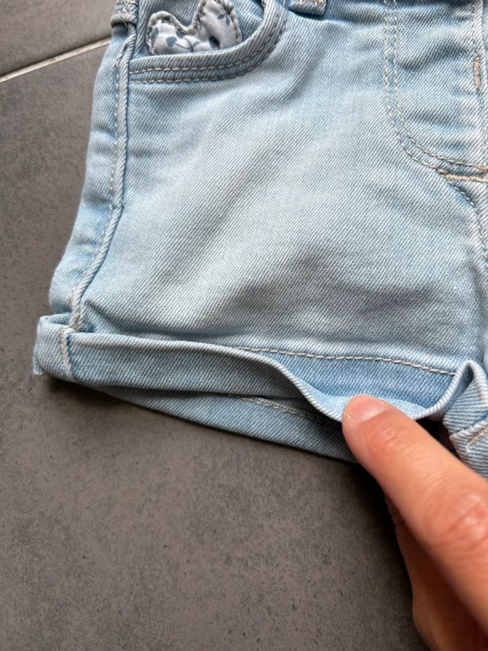 Short en jeans clair TAO bébé fille - photo numéro 3