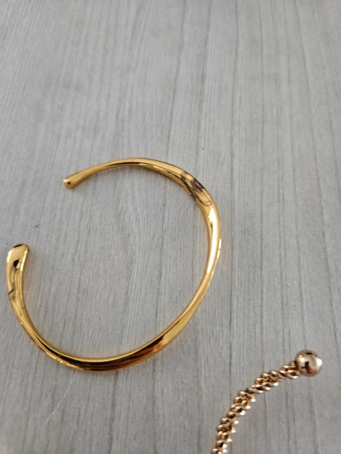 Lot de 4 Bracelets jonc doré - photo numéro 5