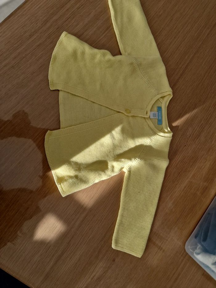 Gilet bolero jaune 6 mois