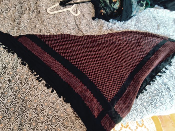 Chèche noir et bordeau - photo numéro 9