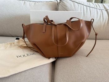 Sac à main avec bandoulière en cuir Marron Polène Cyme Mini Grainé Vintage