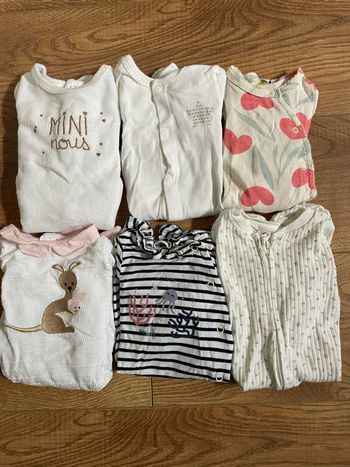 Lot de pyjamas bébé fille 1 mois