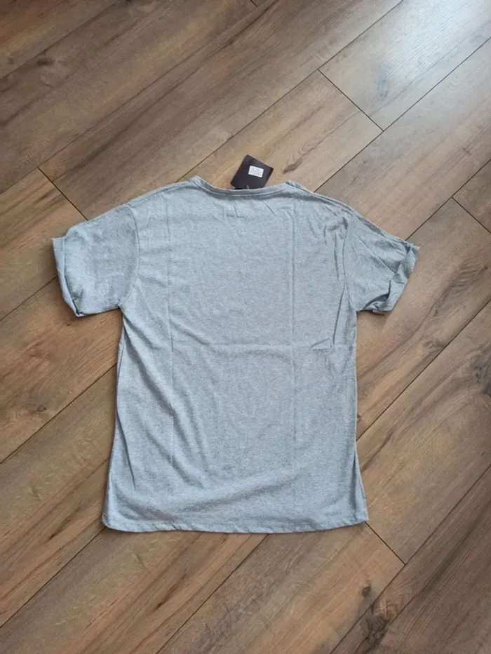 Tee shirt uni gris homme L - photo numéro 4