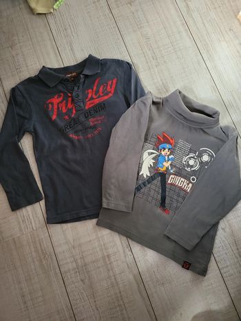 Lot polo manches longues/sous-pull 5 ans très bon état