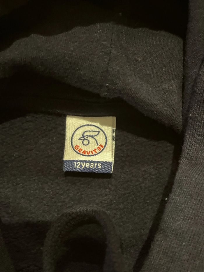 Sweat capuche marine La Plag’e taille 12 ans - photo numéro 2