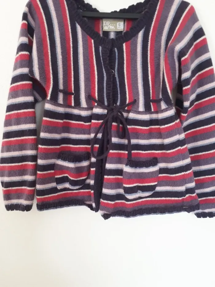 Joli gilet laine et coton 6 ans - photo numéro 2